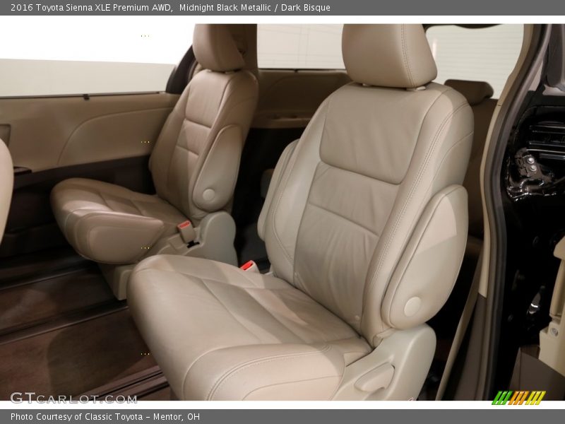 Midnight Black Metallic / Dark Bisque 2016 Toyota Sienna XLE Premium AWD