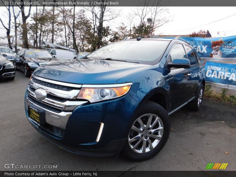 Mediterranean Blue Metallic / Charcoal Black 2011 Ford Edge SEL