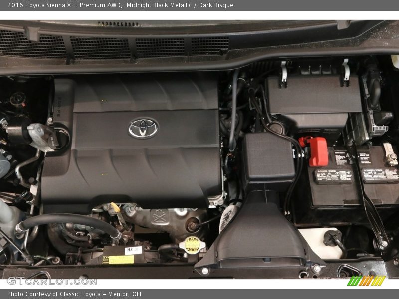 Midnight Black Metallic / Dark Bisque 2016 Toyota Sienna XLE Premium AWD