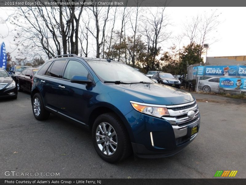 Mediterranean Blue Metallic / Charcoal Black 2011 Ford Edge SEL