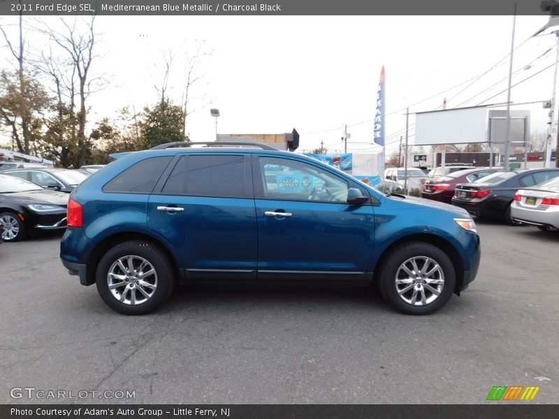 Mediterranean Blue Metallic / Charcoal Black 2011 Ford Edge SEL