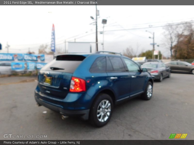 Mediterranean Blue Metallic / Charcoal Black 2011 Ford Edge SEL