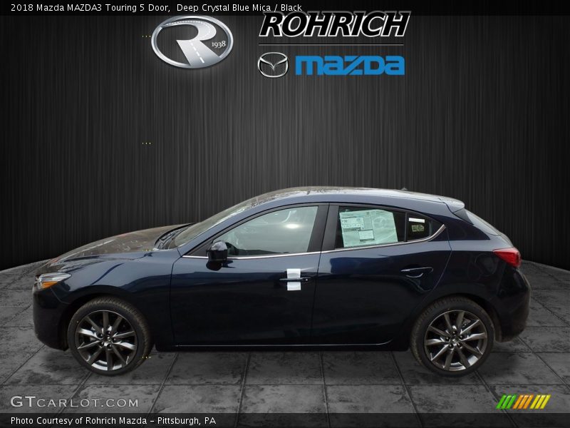 Deep Crystal Blue Mica / Black 2018 Mazda MAZDA3 Touring 5 Door