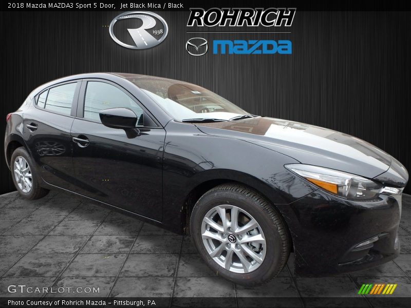 Jet Black Mica / Black 2018 Mazda MAZDA3 Sport 5 Door