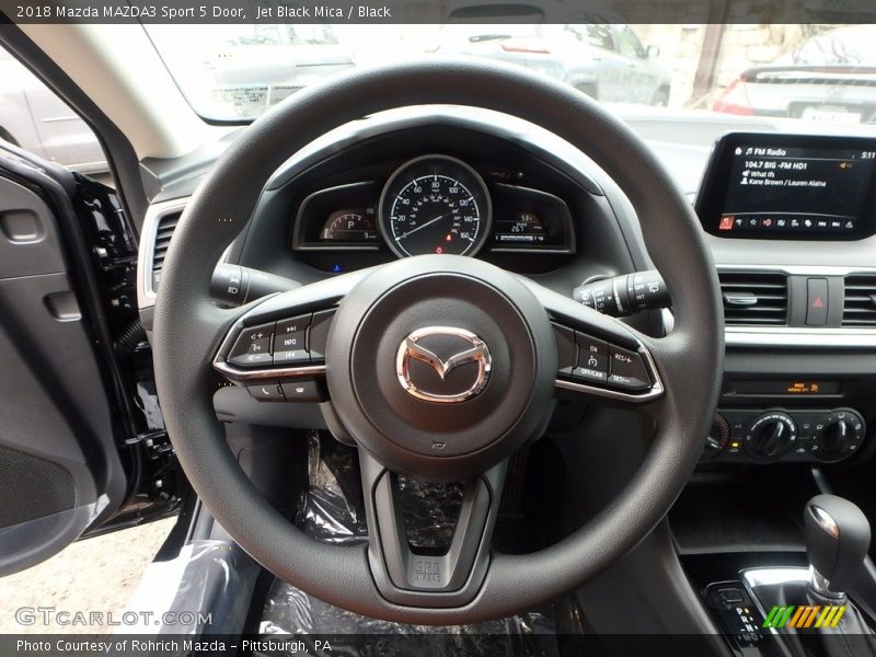 Jet Black Mica / Black 2018 Mazda MAZDA3 Sport 5 Door