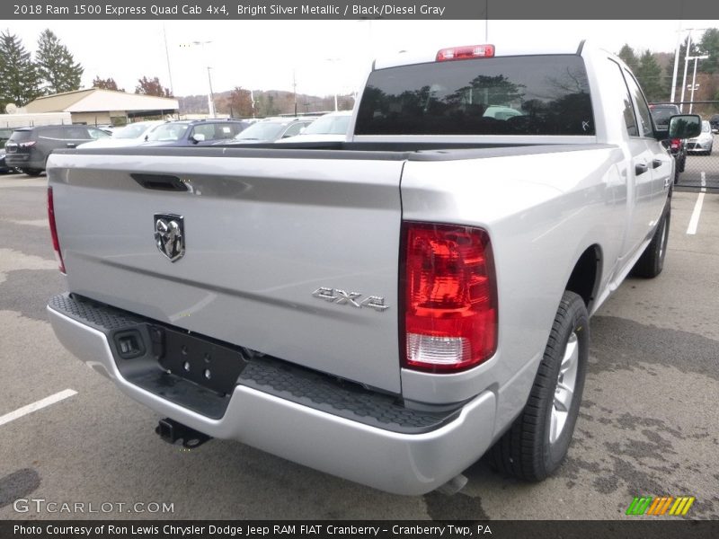 Bright Silver Metallic / Black/Diesel Gray 2018 Ram 1500 Express Quad Cab 4x4
