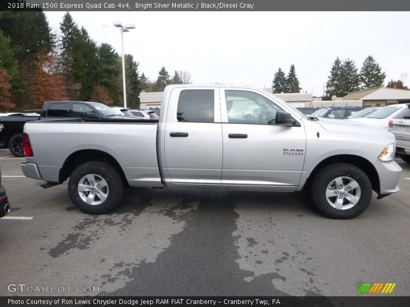 Bright Silver Metallic / Black/Diesel Gray 2018 Ram 1500 Express Quad Cab 4x4