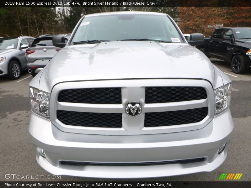 Bright Silver Metallic / Black/Diesel Gray 2018 Ram 1500 Express Quad Cab 4x4