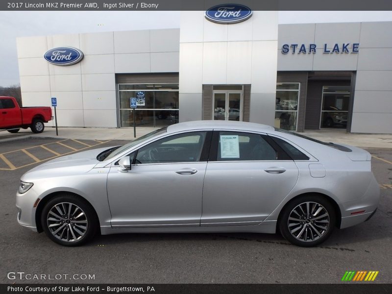 Ingot Silver / Ebony 2017 Lincoln MKZ Premier AWD