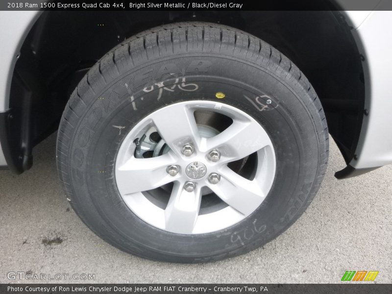 Bright Silver Metallic / Black/Diesel Gray 2018 Ram 1500 Express Quad Cab 4x4