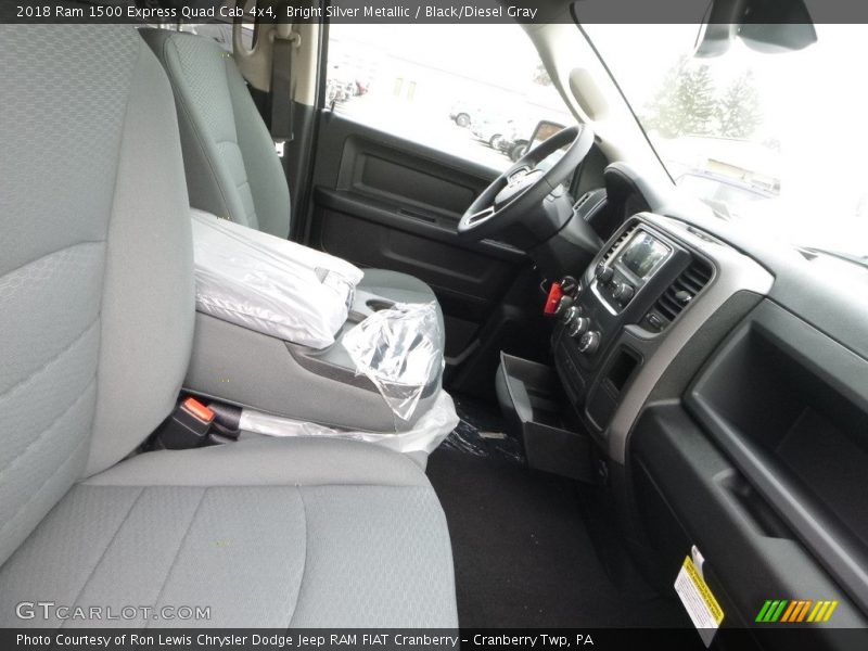 Bright Silver Metallic / Black/Diesel Gray 2018 Ram 1500 Express Quad Cab 4x4