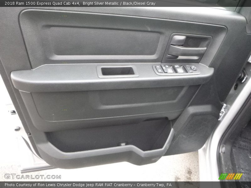 Bright Silver Metallic / Black/Diesel Gray 2018 Ram 1500 Express Quad Cab 4x4