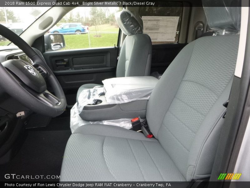 Bright Silver Metallic / Black/Diesel Gray 2018 Ram 1500 Express Quad Cab 4x4