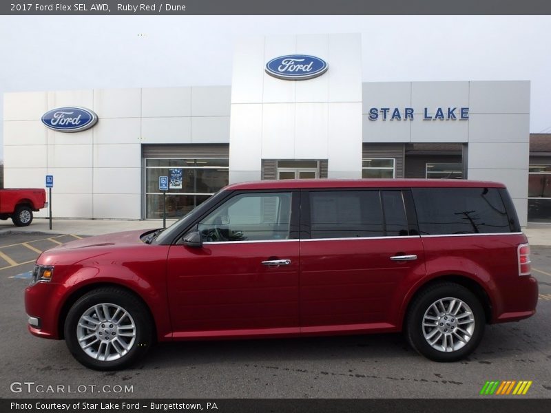 Ruby Red / Dune 2017 Ford Flex SEL AWD