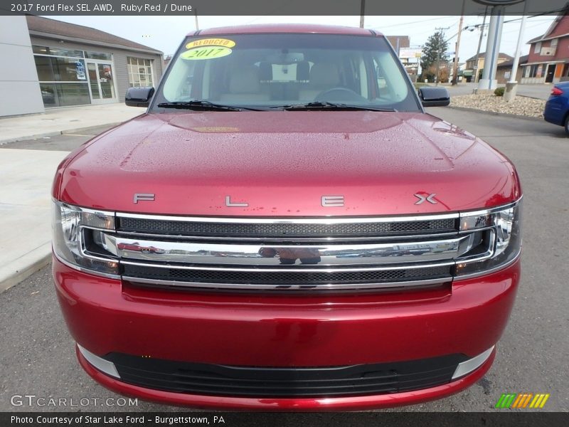 Ruby Red / Dune 2017 Ford Flex SEL AWD