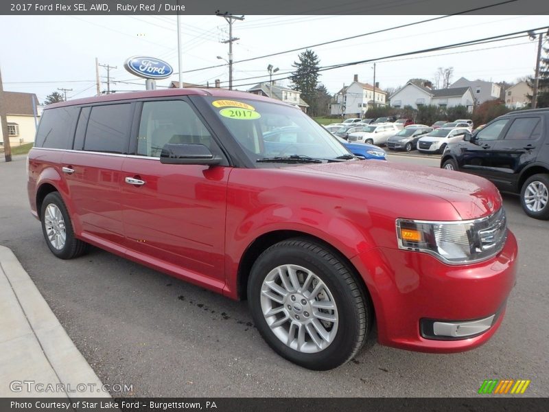 Ruby Red / Dune 2017 Ford Flex SEL AWD