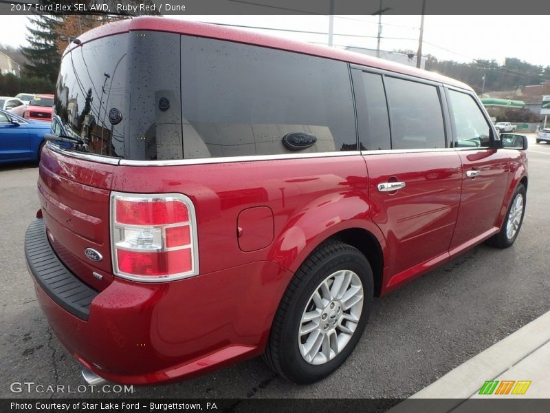 Ruby Red / Dune 2017 Ford Flex SEL AWD