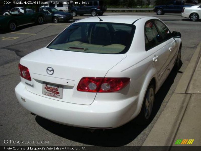 Performance White / Beige 2004 Mazda MAZDA6 i Sedan