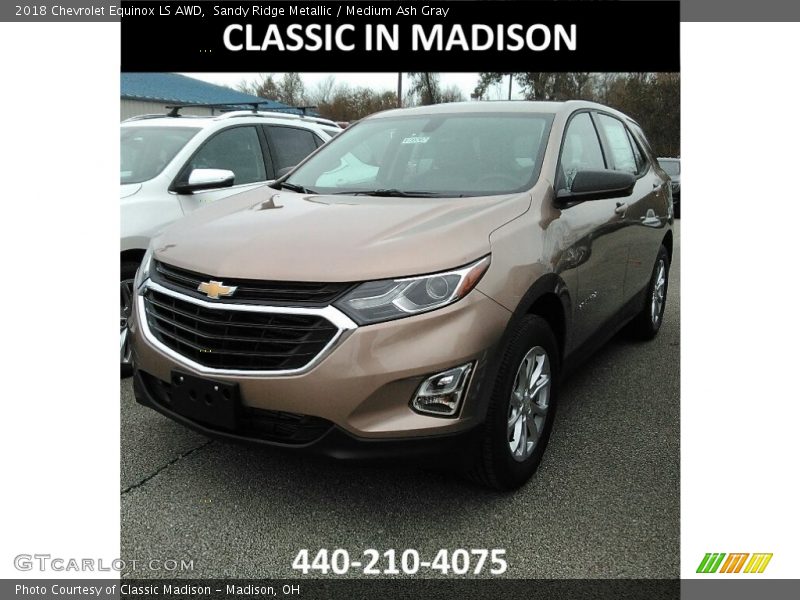 Sandy Ridge Metallic / Medium Ash Gray 2018 Chevrolet Equinox LS AWD