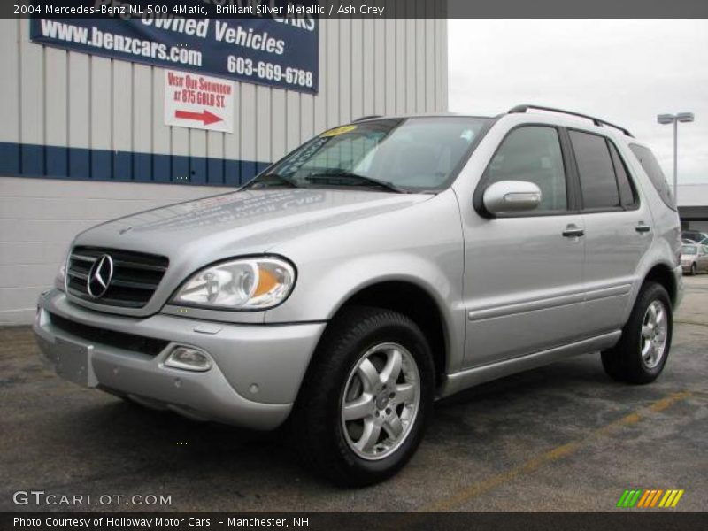 Brilliant Silver Metallic / Ash Grey 2004 Mercedes-Benz ML 500 4Matic