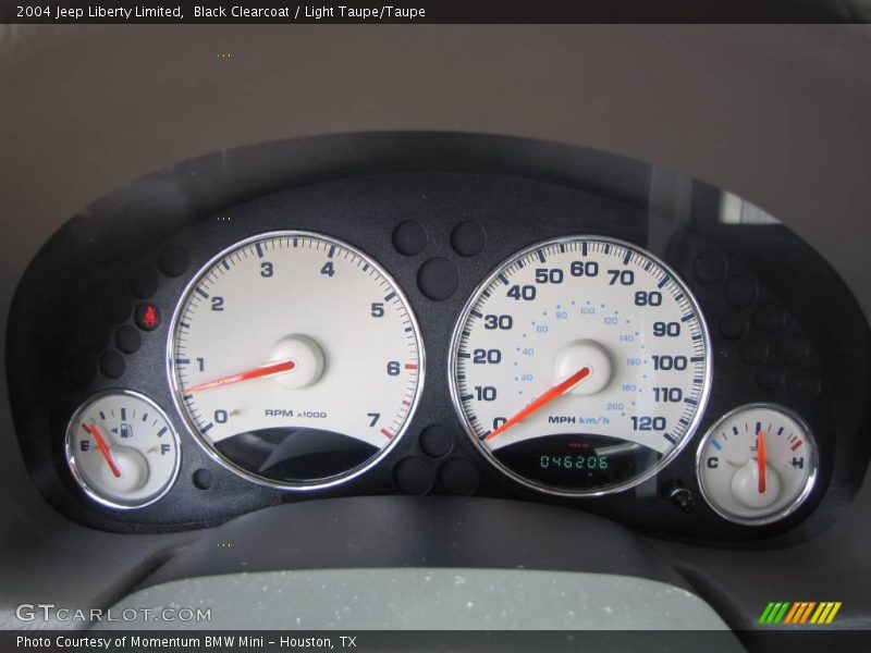 Black Clearcoat / Light Taupe/Taupe 2004 Jeep Liberty Limited