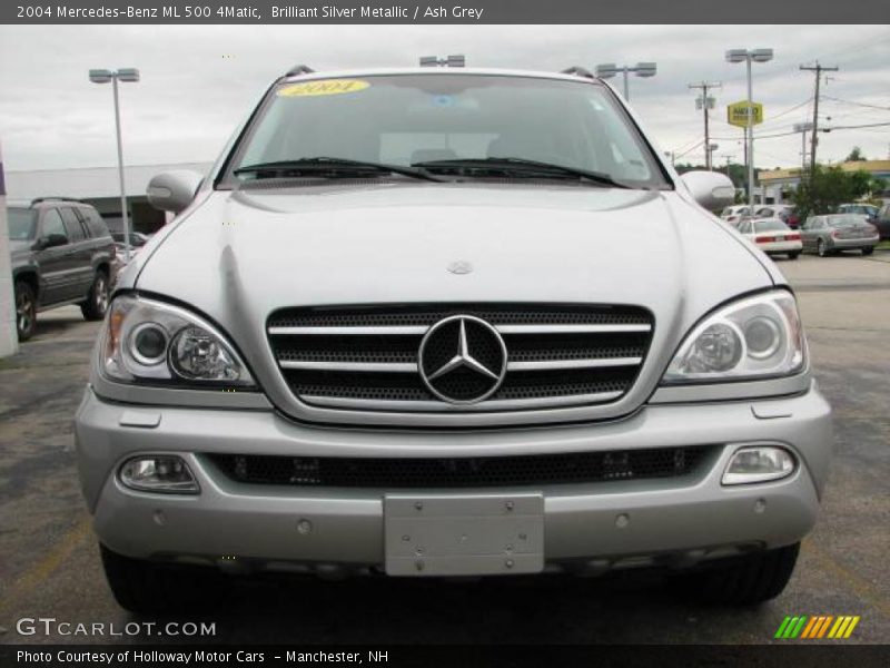 Brilliant Silver Metallic / Ash Grey 2004 Mercedes-Benz ML 500 4Matic