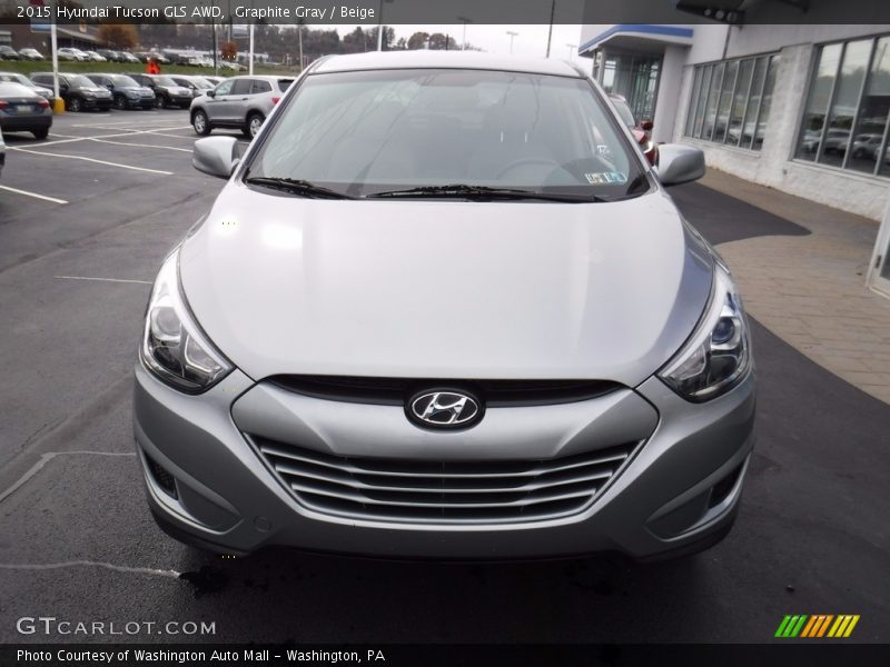 Graphite Gray / Beige 2015 Hyundai Tucson GLS AWD