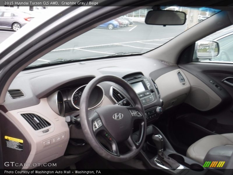 Graphite Gray / Beige 2015 Hyundai Tucson GLS AWD