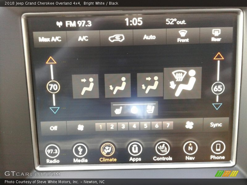 Bright White / Black 2018 Jeep Grand Cherokee Overland 4x4