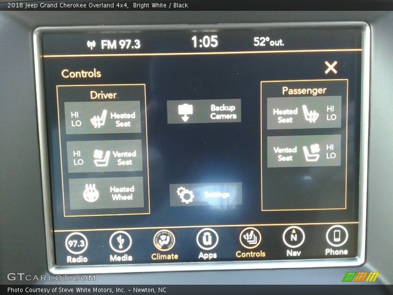 Bright White / Black 2018 Jeep Grand Cherokee Overland 4x4