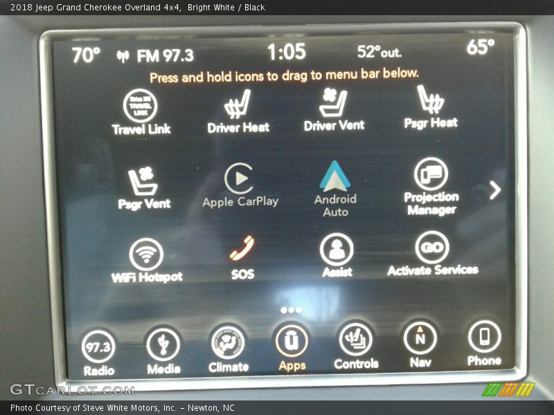Bright White / Black 2018 Jeep Grand Cherokee Overland 4x4