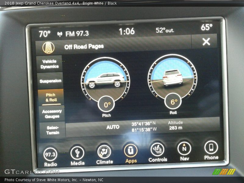 Bright White / Black 2018 Jeep Grand Cherokee Overland 4x4