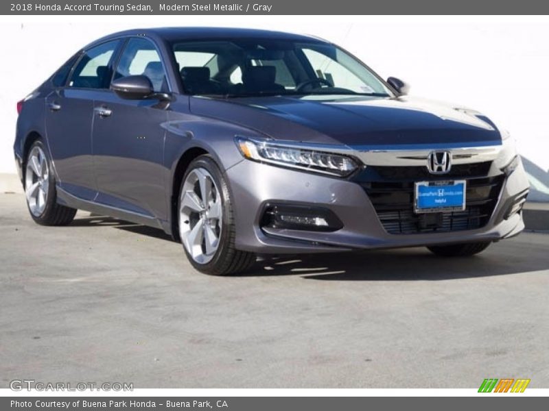 Modern Steel Metallic / Gray 2018 Honda Accord Touring Sedan