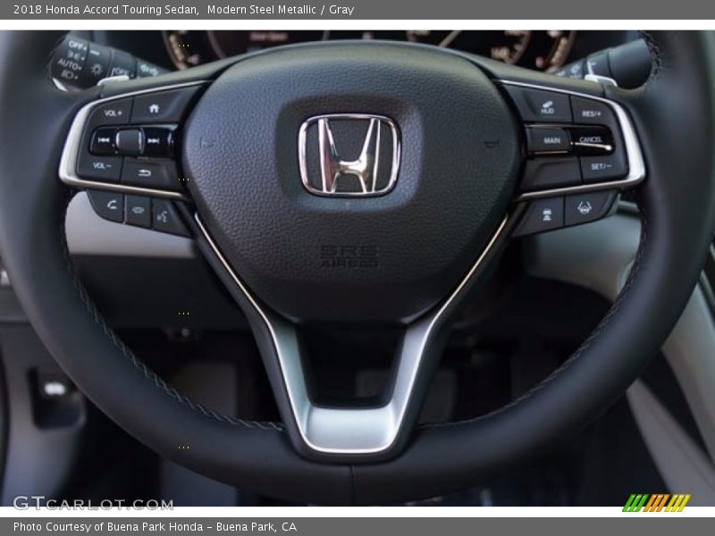 Modern Steel Metallic / Gray 2018 Honda Accord Touring Sedan