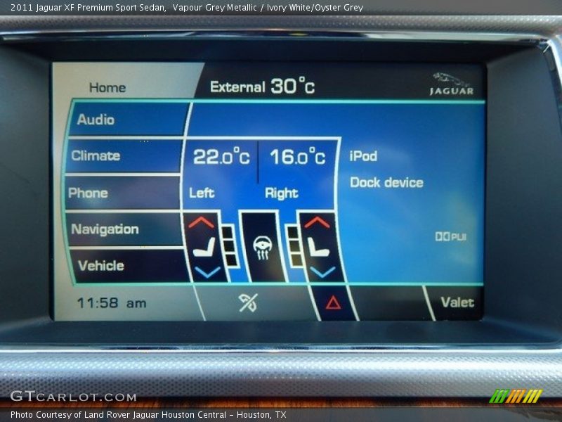 Vapour Grey Metallic / Ivory White/Oyster Grey 2011 Jaguar XF Premium Sport Sedan