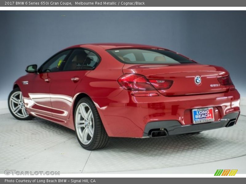 Melbourne Red Metallic / Cognac/Black 2017 BMW 6 Series 650i Gran Coupe
