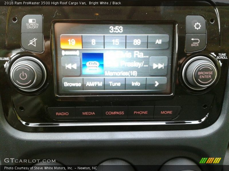 Controls of 2018 ProMaster 3500 High Roof Cargo Van