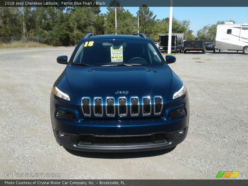 Patriot Blue Pearl / Black 2018 Jeep Cherokee Latitude