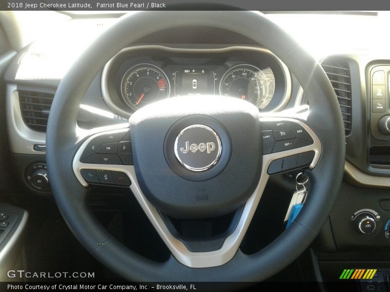 Patriot Blue Pearl / Black 2018 Jeep Cherokee Latitude