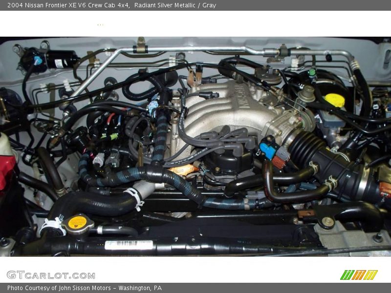 Radiant Silver Metallic / Gray 2004 Nissan Frontier XE V6 Crew Cab 4x4