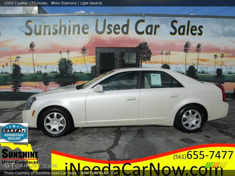 White Diamond / Light Neutral 2003 Cadillac CTS Sedan