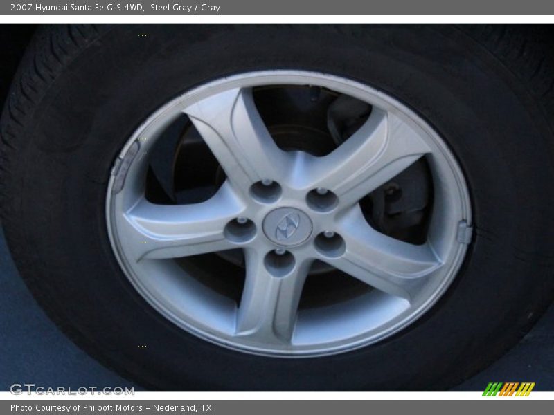 Steel Gray / Gray 2007 Hyundai Santa Fe GLS 4WD