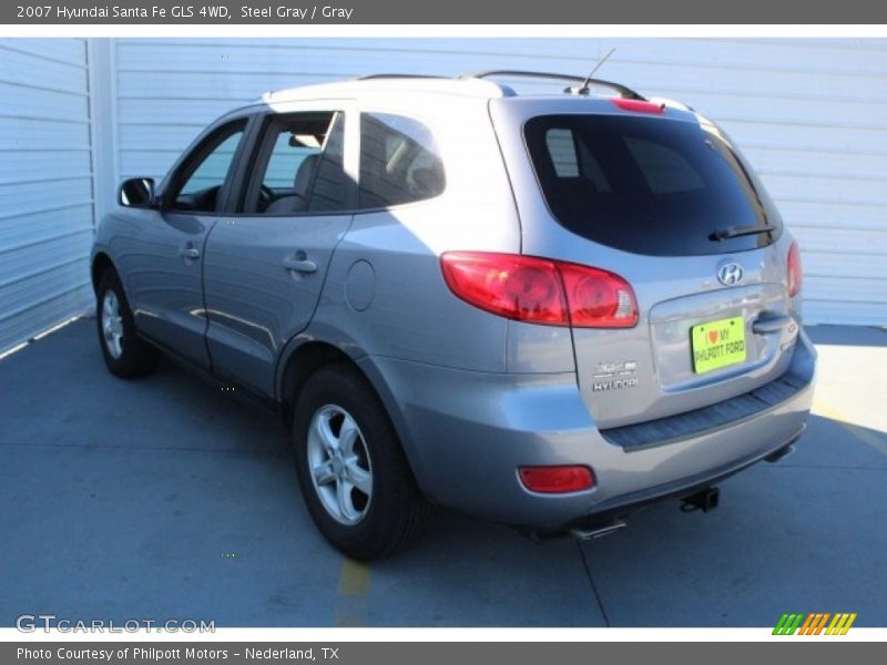Steel Gray / Gray 2007 Hyundai Santa Fe GLS 4WD