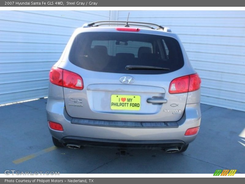Steel Gray / Gray 2007 Hyundai Santa Fe GLS 4WD