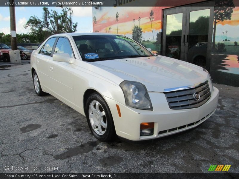 White Diamond / Light Neutral 2003 Cadillac CTS Sedan