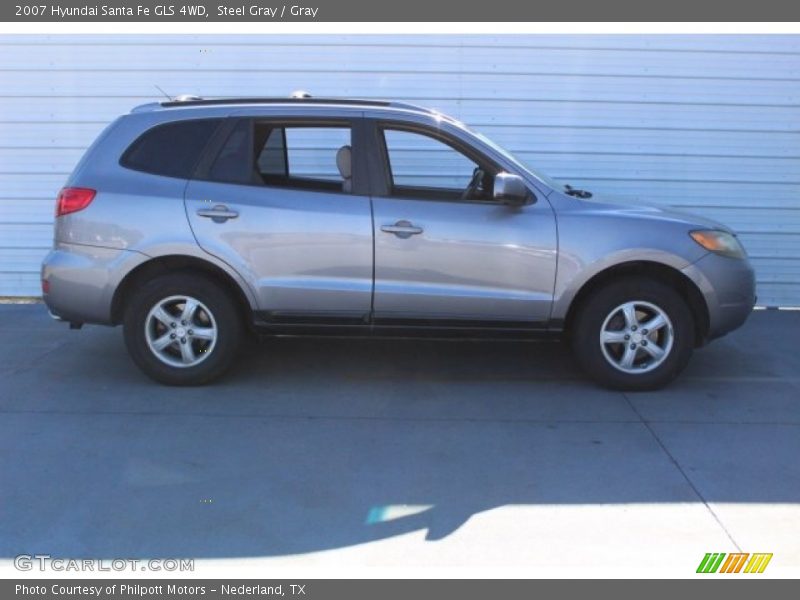 Steel Gray / Gray 2007 Hyundai Santa Fe GLS 4WD