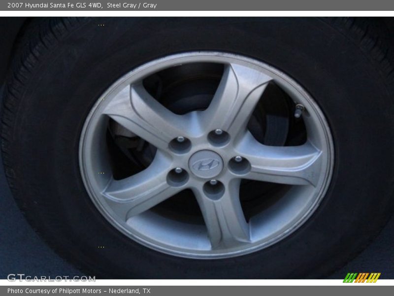 Steel Gray / Gray 2007 Hyundai Santa Fe GLS 4WD