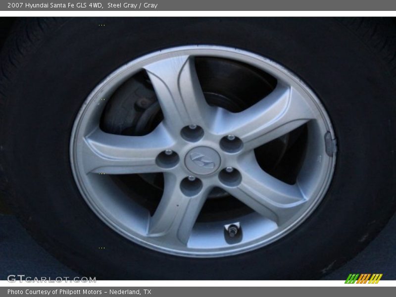 Steel Gray / Gray 2007 Hyundai Santa Fe GLS 4WD