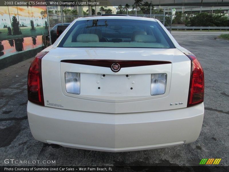 White Diamond / Light Neutral 2003 Cadillac CTS Sedan