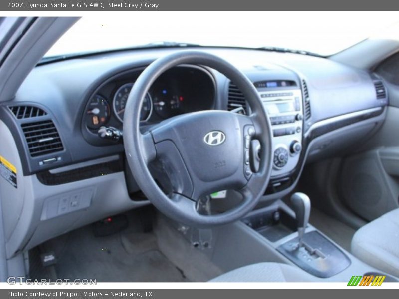 Steel Gray / Gray 2007 Hyundai Santa Fe GLS 4WD